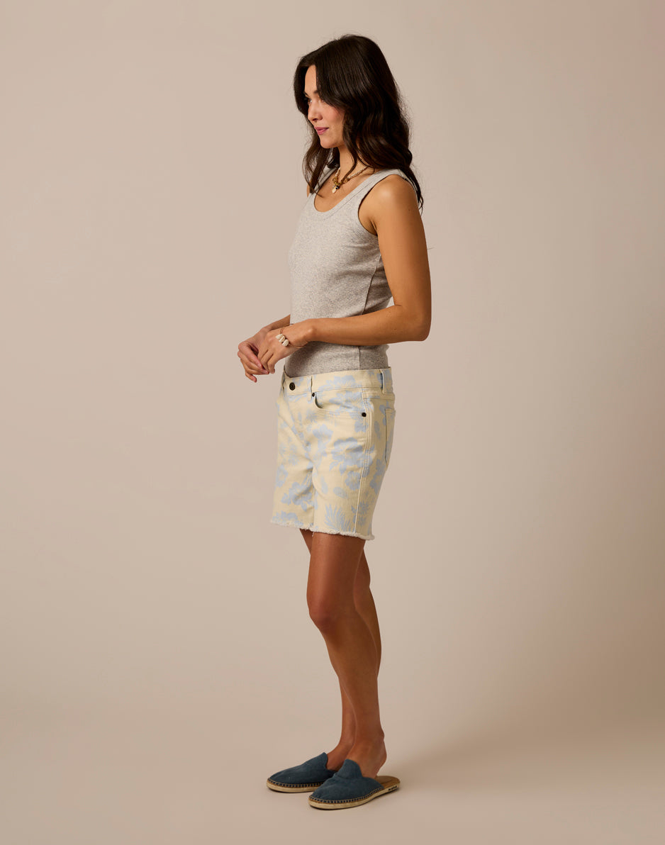 Maui 6" Short: Ecru Kokomo