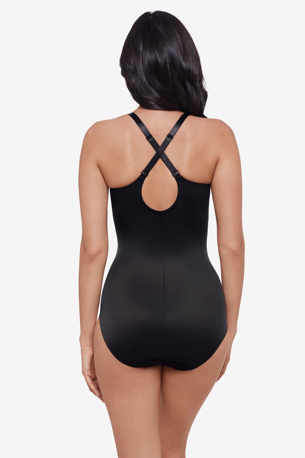 Sexy Sheer Shaping Padded Cup Bodysuit in Black