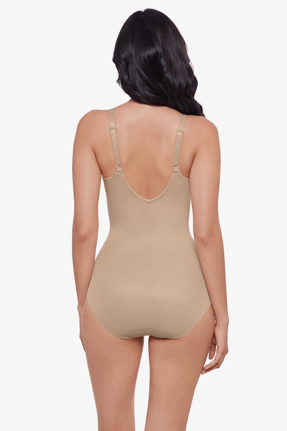 Sexy Sheer Shaping Padded Cup Bodysuit in Warm Beige