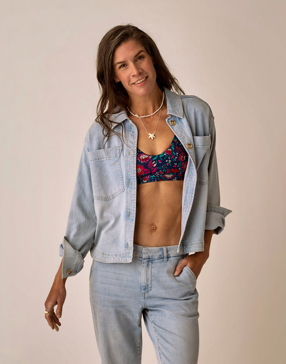 Flora Denim Shacket: Savannah