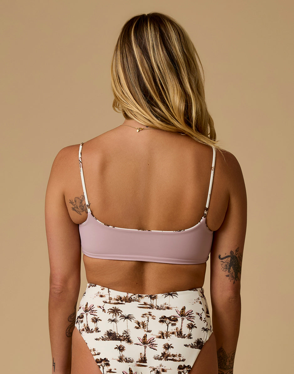 Escondido Compression Reversible Top: Toile/Dusk