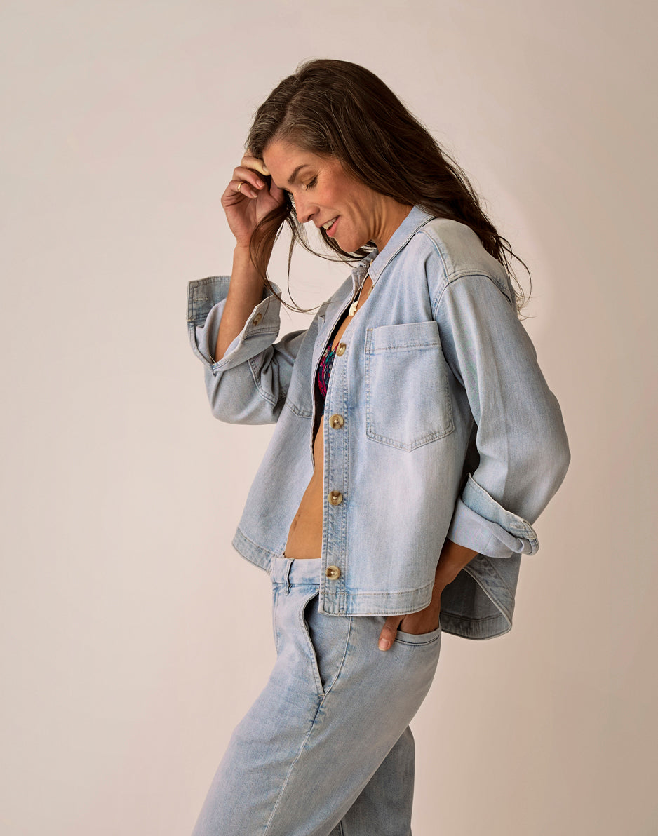 Flora Denim Shacket: Savannah
