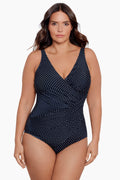 Plus Size Oceanus One Piece in Pin Point