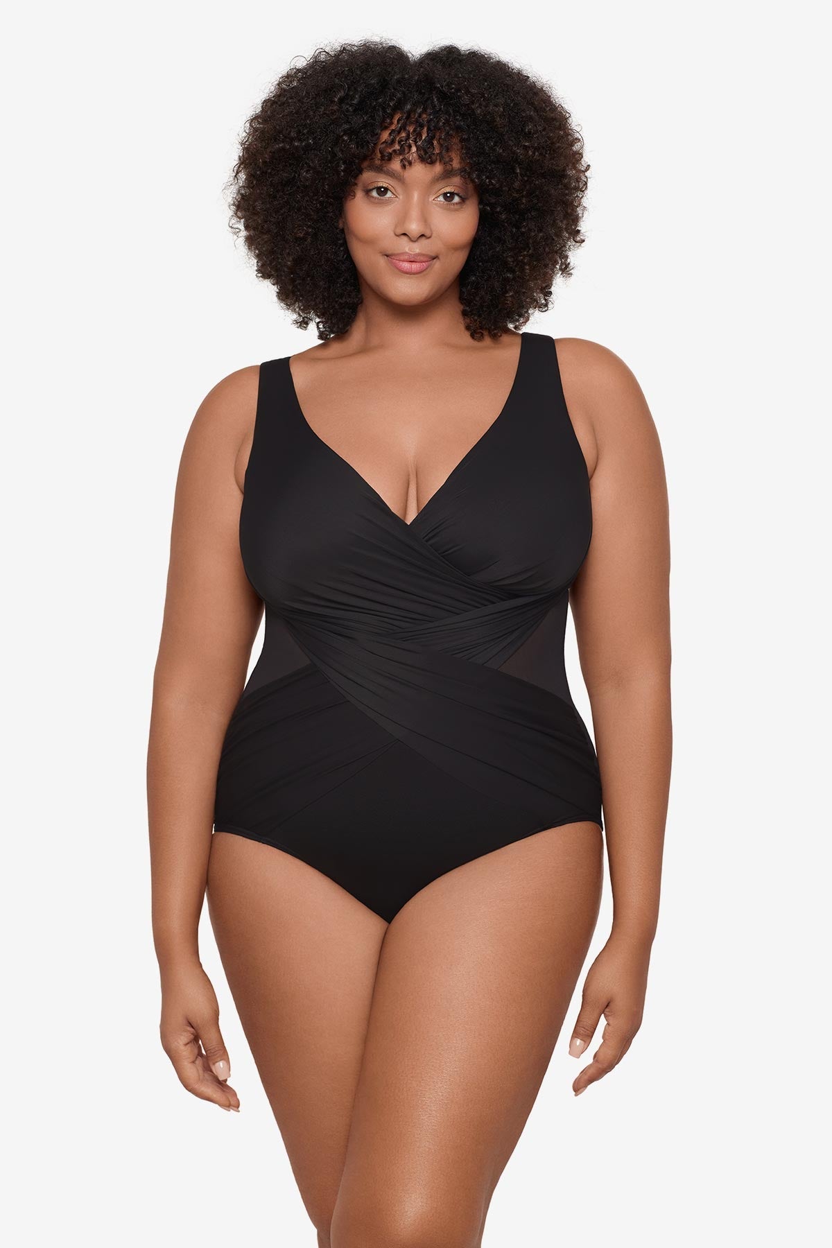 Plus Size Crossover One Piece