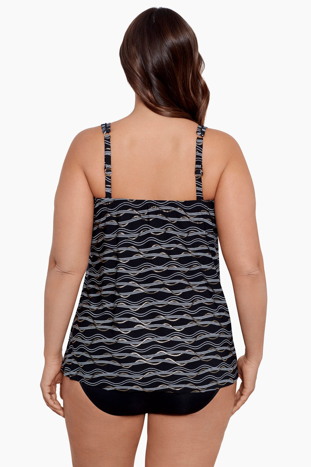 Plus Size Mirage Tankini Top in Linked In
