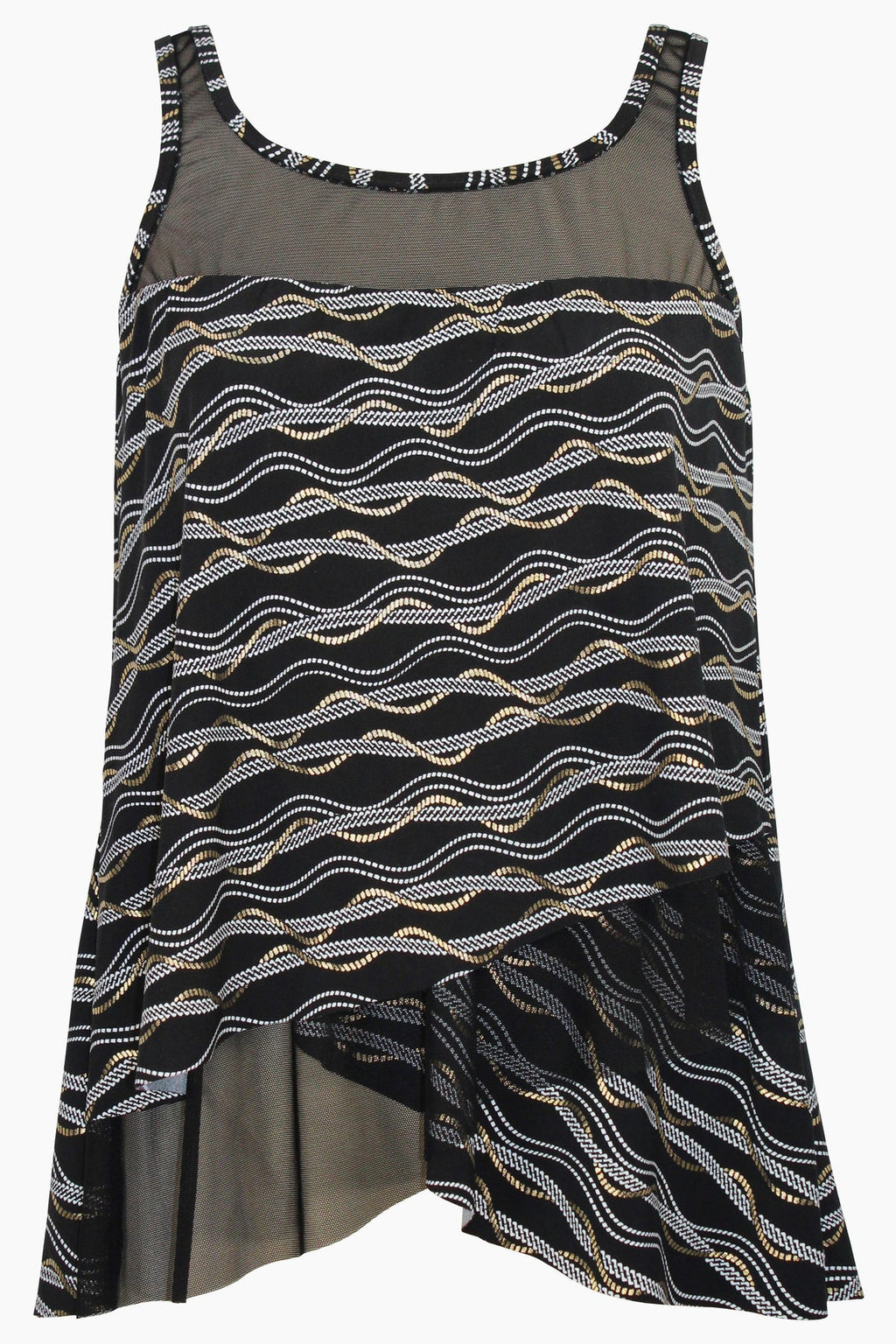 Plus Size Mirage Tankini Top in Linked In