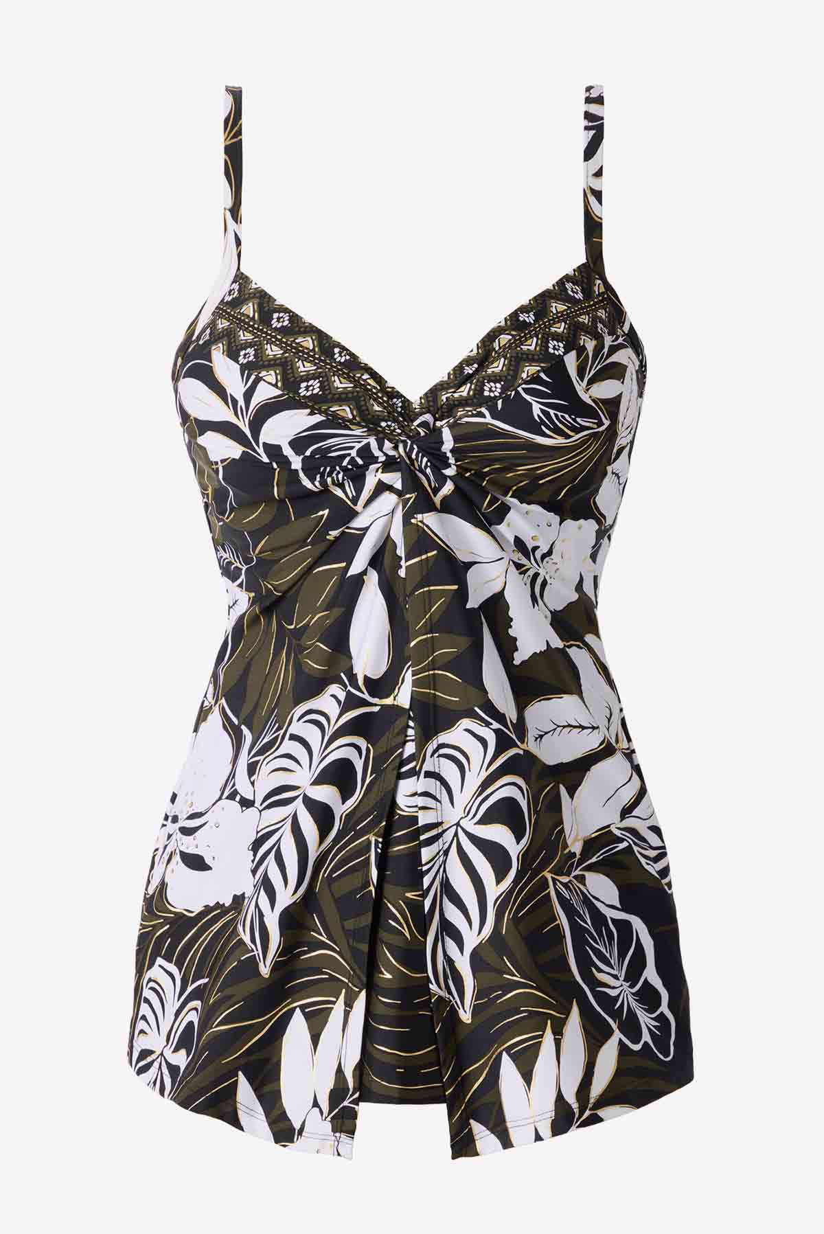 Plus Size Love Knot Tankini Top in Elle Dorado