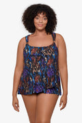 Plus Size Dazzle Tankini Top in Tapiz