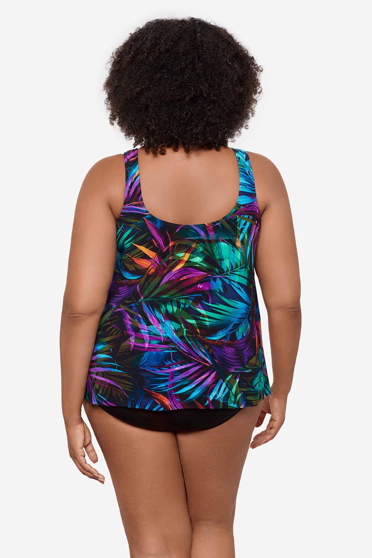 Plus Size Ursula Tankini Top in Palma Paradiso
