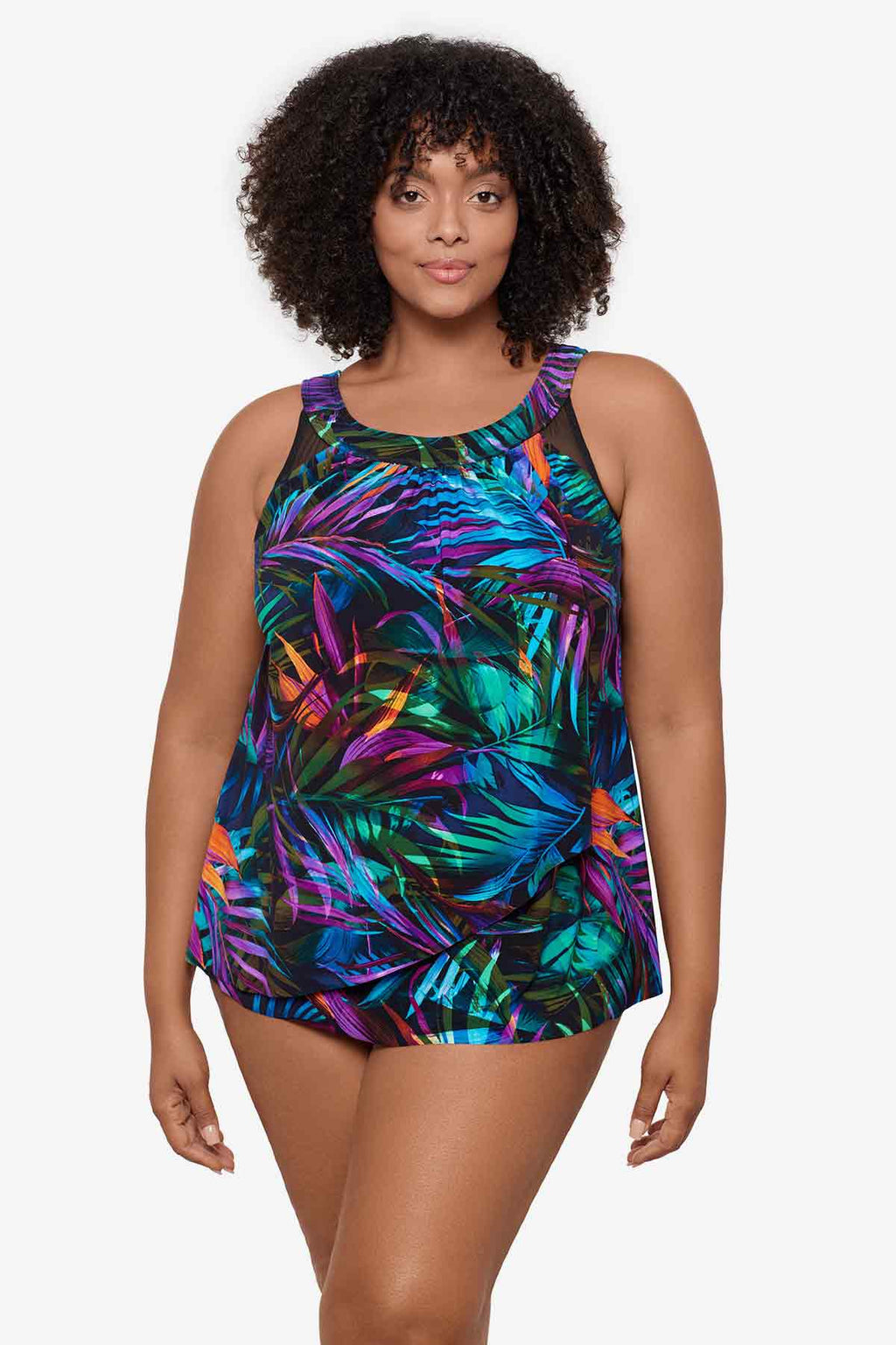 Plus Size Ursula Tankini Top in Palma Paradiso