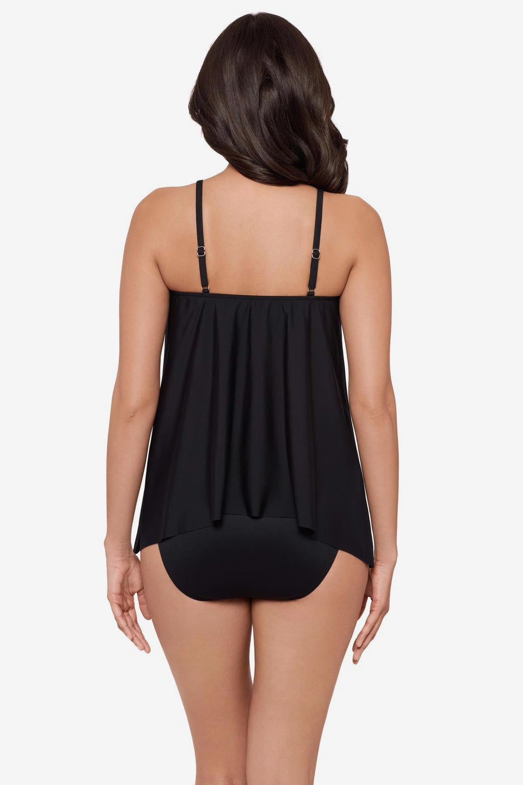 Plus Size Peephole Tankini Top in Ombra Fiore