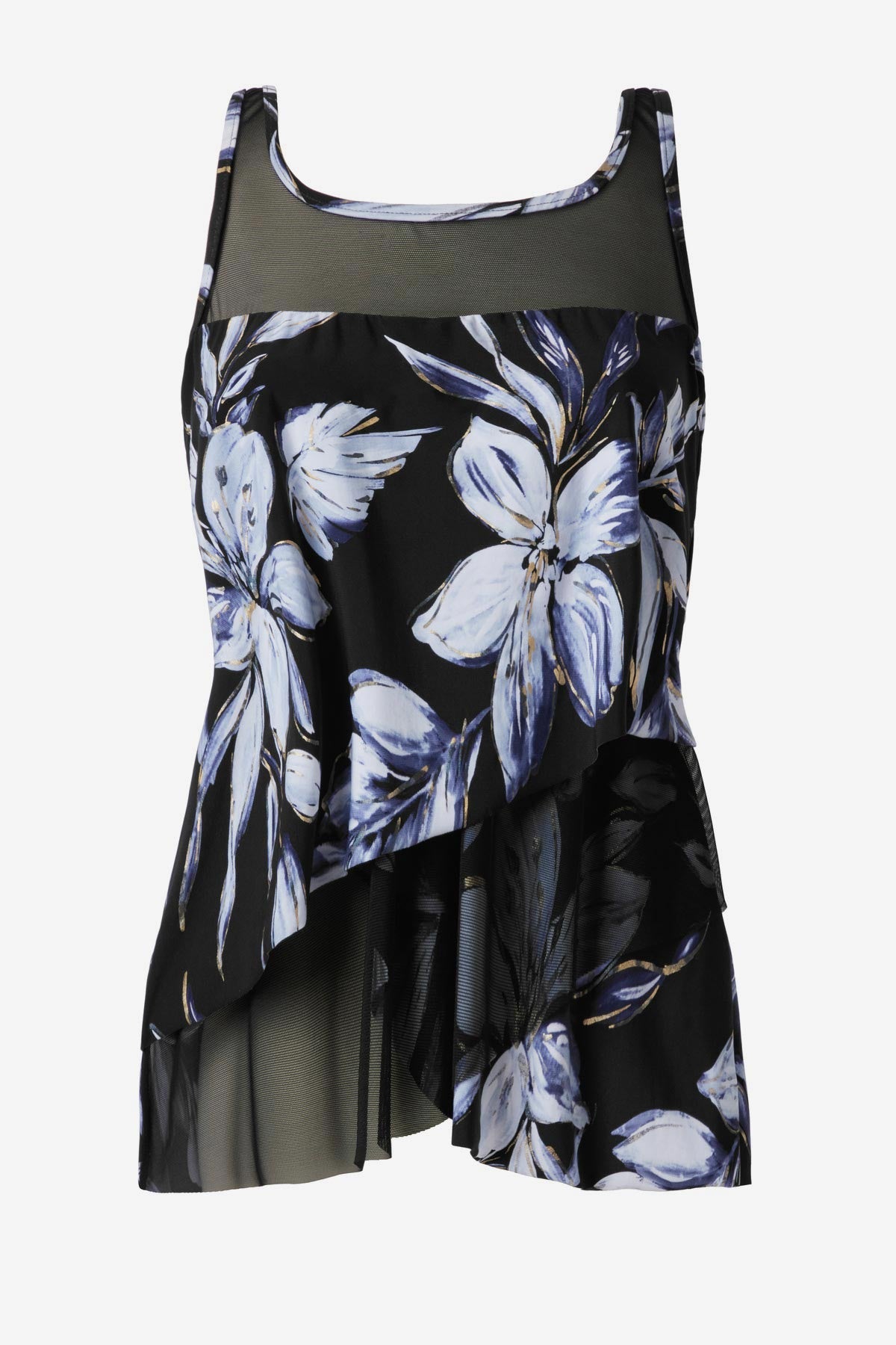 Plus Size Mirage Tankini Top in Fiore Di Luna