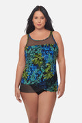 Plus Size Mirage Tankini Top in Gasparilla