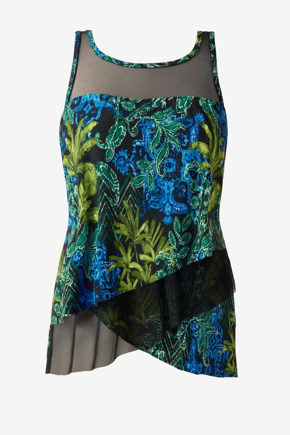 Plus Size Mirage Tankini Top in Gasparilla