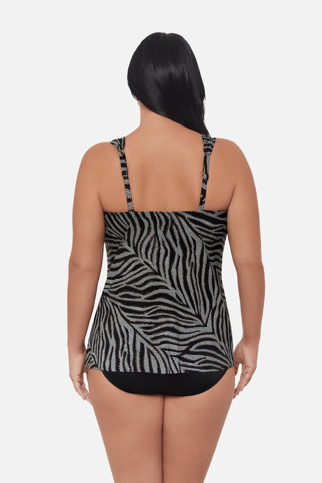 Plus Size Dazzle Tankini Top in Zirconic