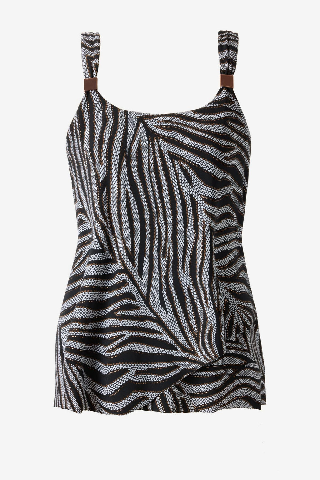 Plus Size Dazzle Tankini Top in Zirconic