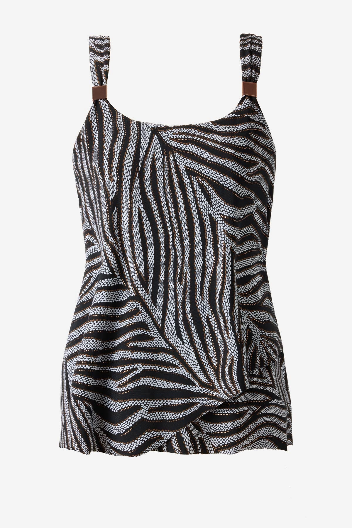 Plus Size Dazzle Tankini Top in Zirconic