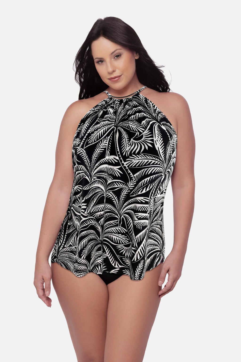 Plus Size Parker Swim Dress in Hearts Of Palm