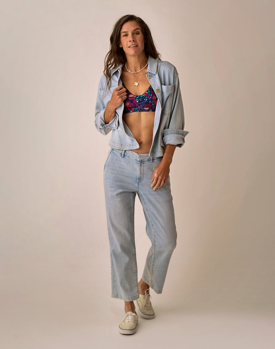 Flora Denim Shacket: Savannah