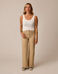 Audrey Wide Leg: Sand