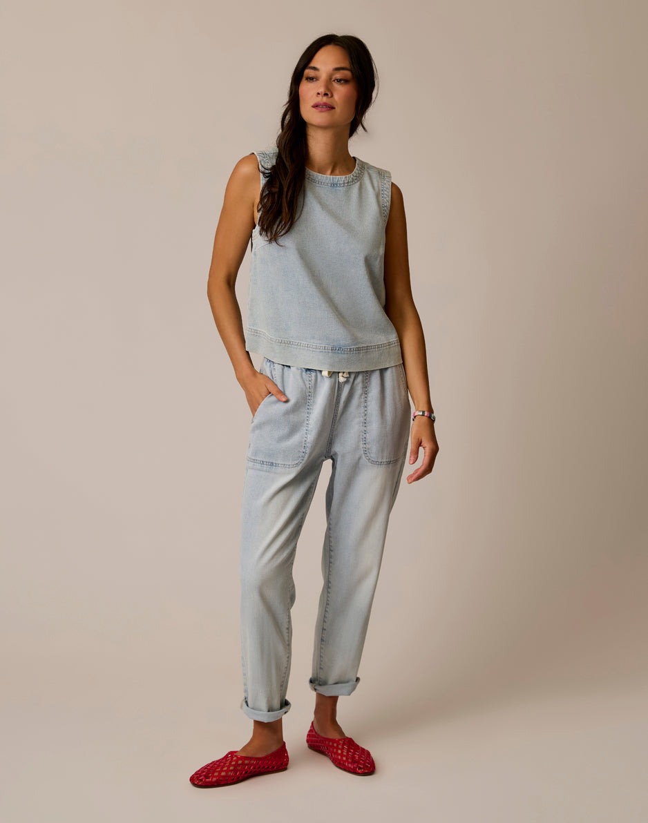 Susie Denim Tank: Savannah