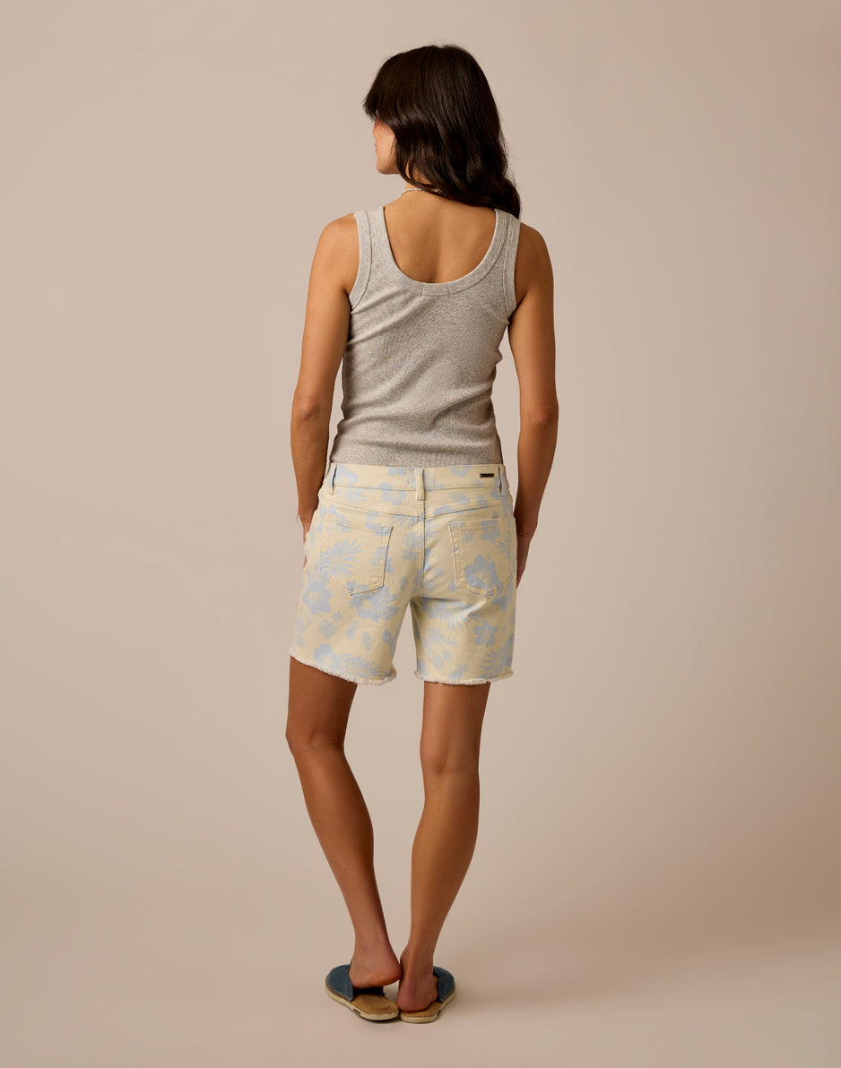 Maui 6" Short: Ecru Kokomo