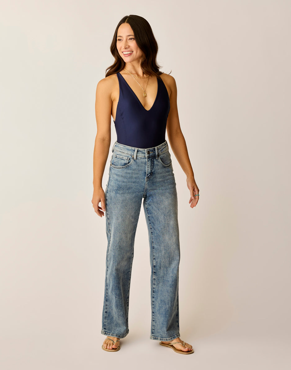 Audrey Wide Leg: Blue Ridge