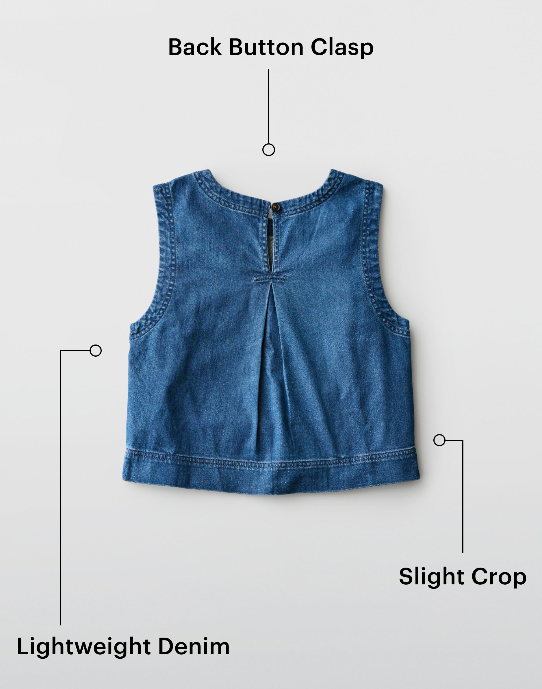 Susie Denim Tank: Magnolia