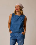 Susie Denim Tank: Magnolia