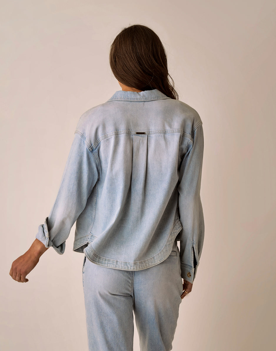 Flora Denim Shacket: Savannah