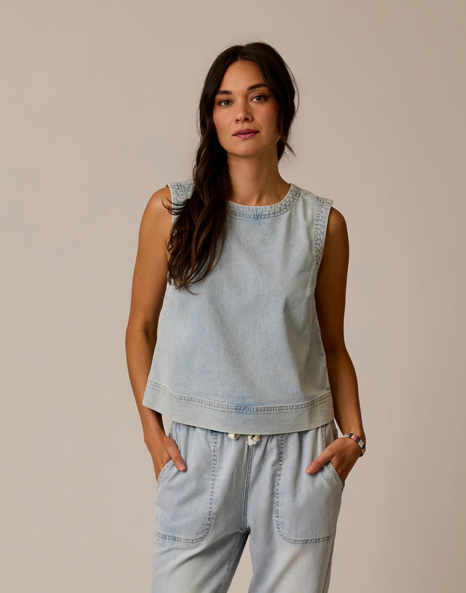 Susie Denim Tank: Savannah