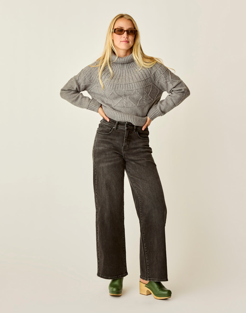 Audrey Wide Leg: Black