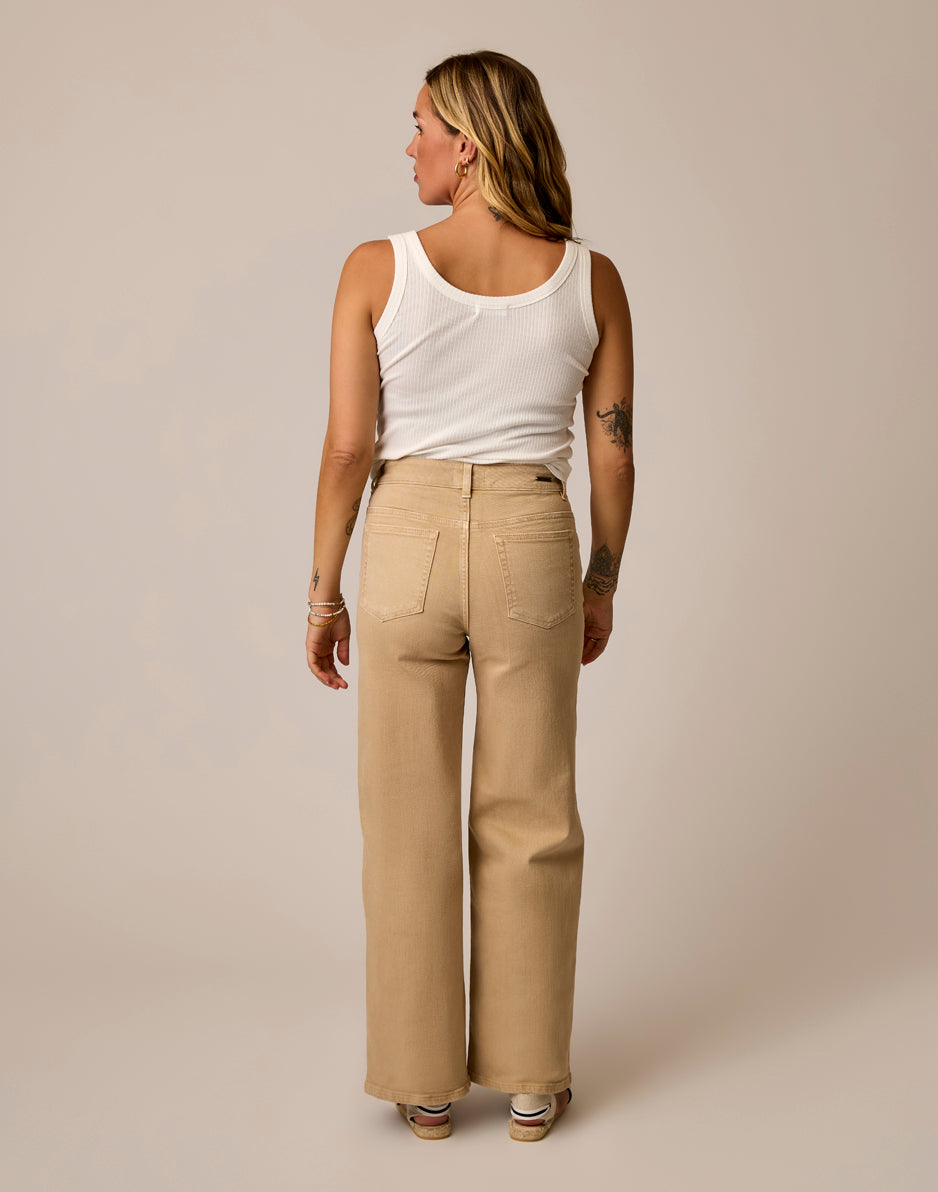 Audrey Wide Leg: Sand